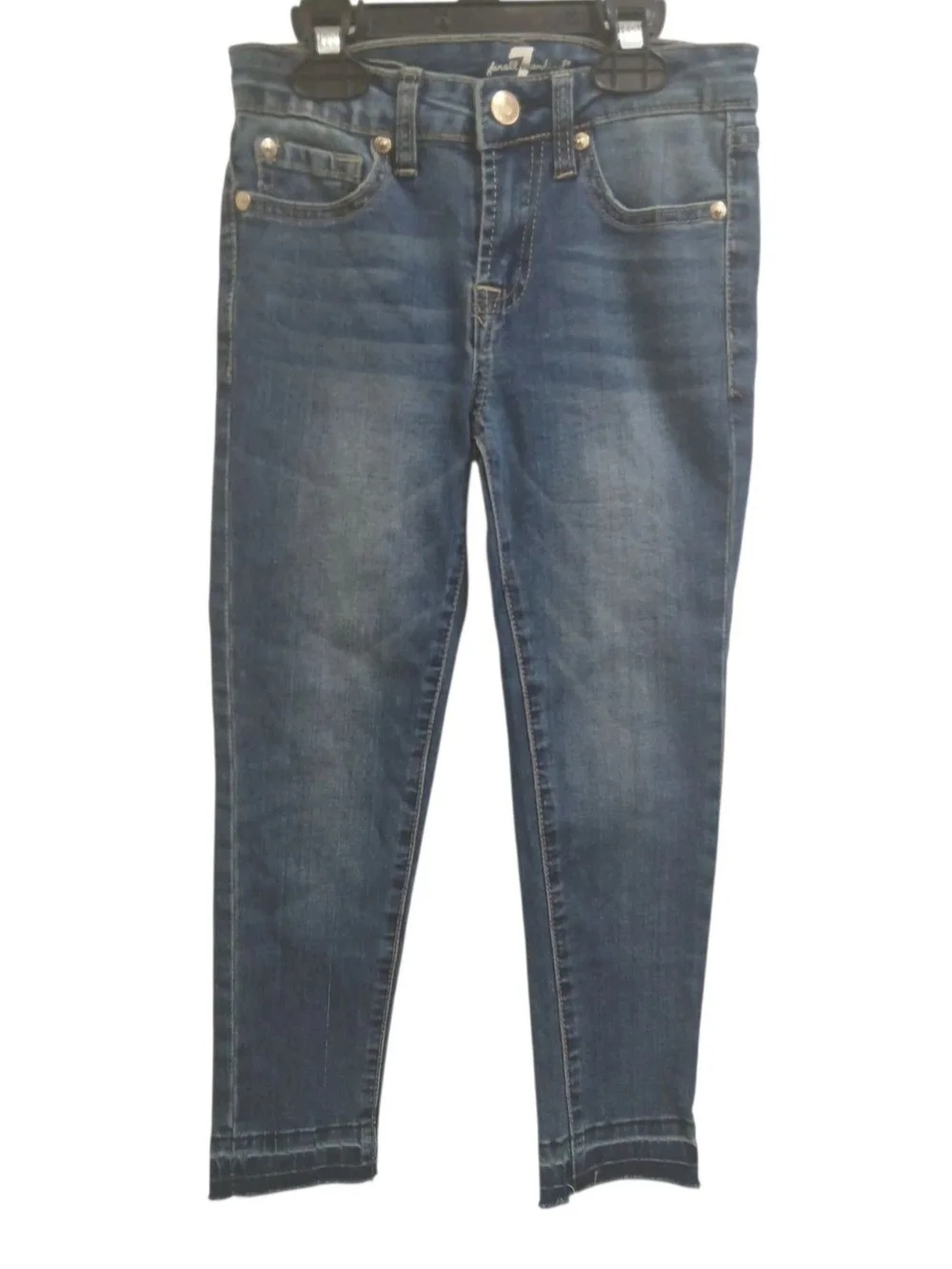 7 For All Mankind Girls The Ankle Skinny Blue Jeans #142